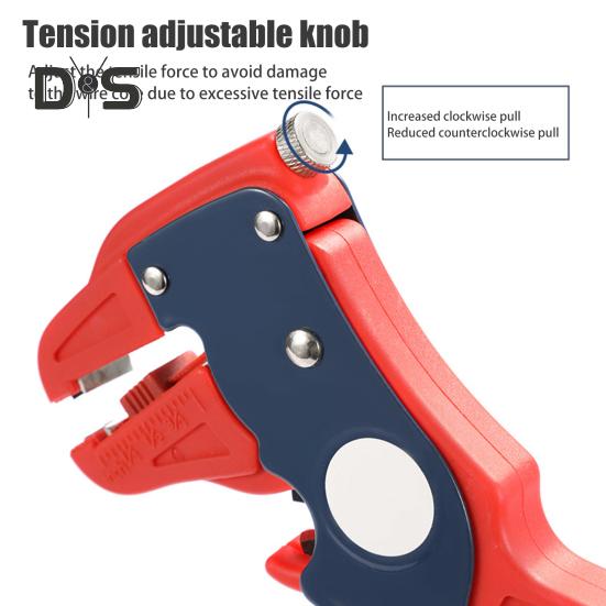 Selbsteinstellender Abisolierer mit Tiefenanschlag, Rutschfester Griff, Ergonomisches Design, Einfach zu verwendender tragbarer Abisolierer
