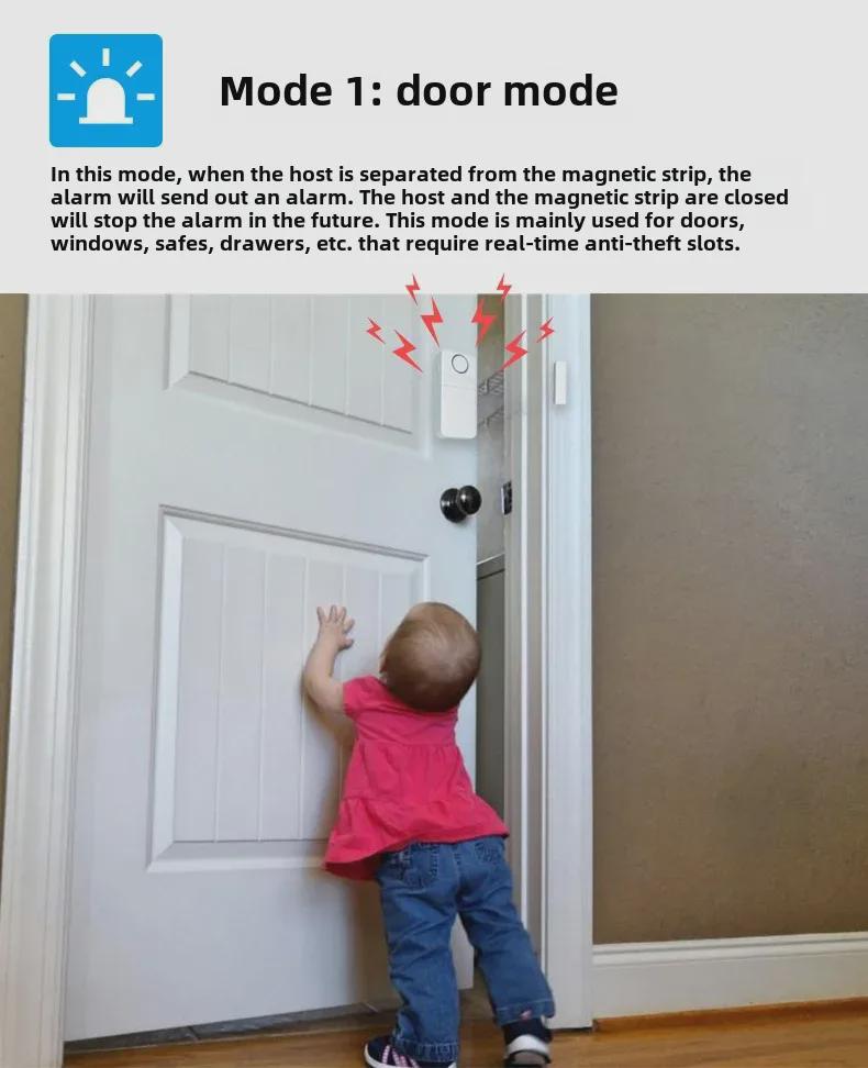 130dB Multi-Function Remote Control Door & Window Magnetic Alarm for Home Security