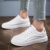Dam Casual Sneakers - Lätta Snörskor Låg Topp Vita | Mode Komfort Promenadskor