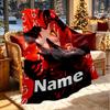 Custom Name Personalized Makima Chainsaw Man Print Blanket, Home Decor, Bedroom, Sofa, Camping, Couch, Gifts for Birthday Christmas