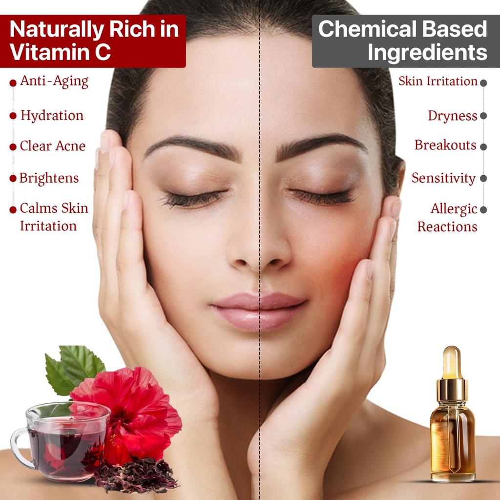 BLUE TEA - Hibiscus Rose Tea - 60 Tea Bags - Plant Based || SKIN GLOW ENHANCING TEA || Caffeine Free - Flower Based - Tangy Flavor - Vegan