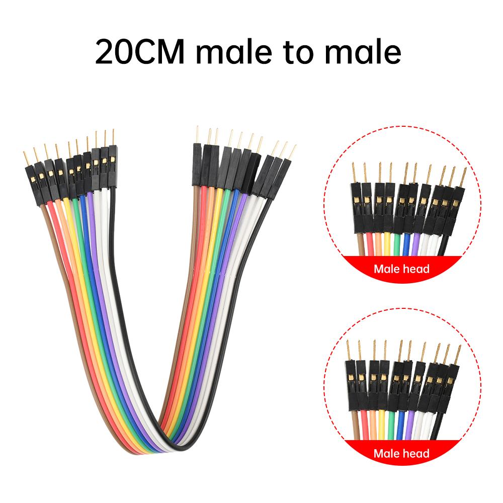 10PIN Pure Copper DuPont wire male to male,female to male,female to female,2.54 terminal connection wire 28core gold-plate cable