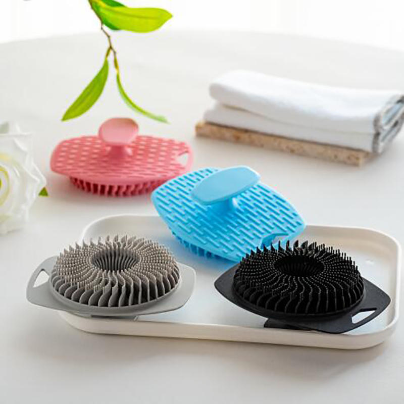 1Pc Colorful Soft Silicone Exfoliating Brushes Back Brush Body Home Cleaning Massage Bath Scrubber Shower Clean Use
