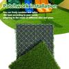 1 Pc 12 Inchx12 Inch Realistic Grass Turf Tile Interlocking Square Artificial Grass Mat Flooring Decor Pad for Indoor Outdoor