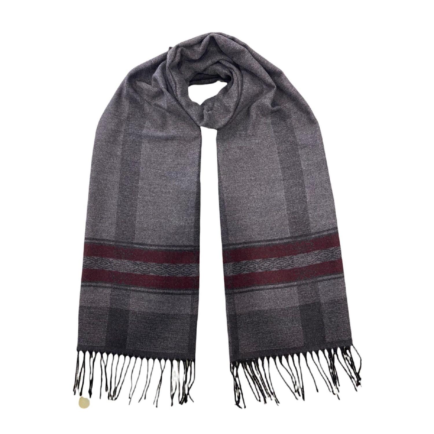 

Patterned Anthracite Scarf M-37
