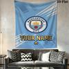 Custom Man City Wall Hanging Printed Fabric Blanket Decorative Tapestries for Bedroom Living Room Home Decor