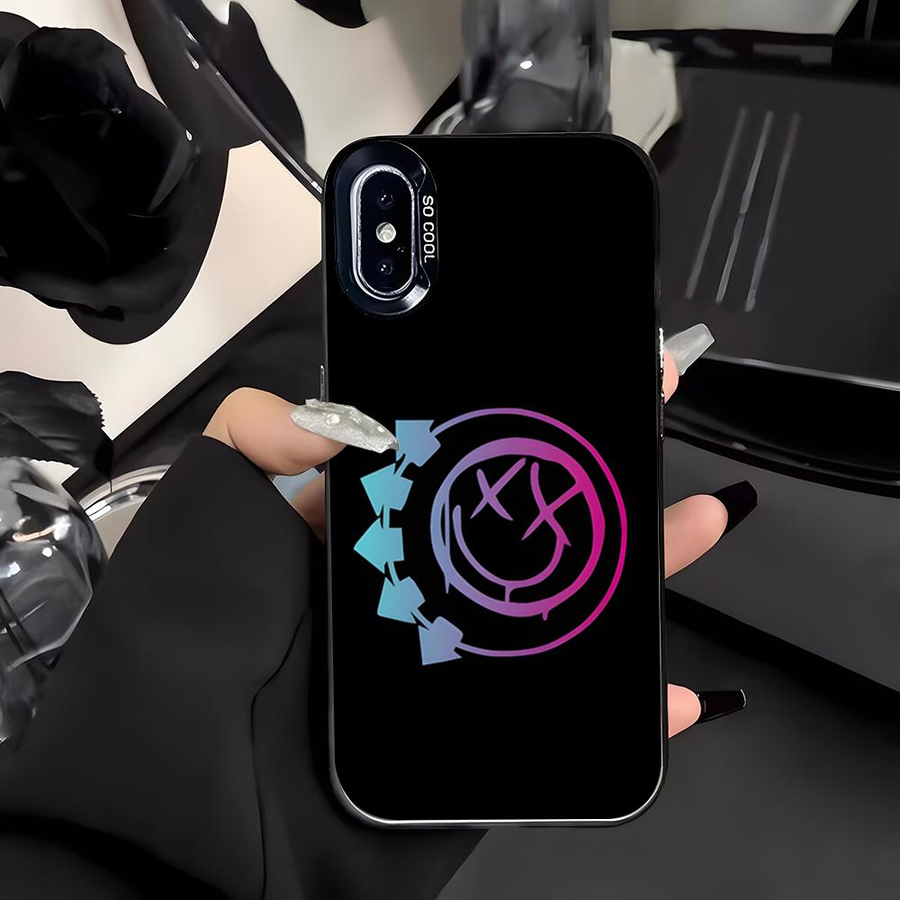 

B-BLINK-182 Band Phone Case For IPhone 17 Air 16 E 15 14 Plus 13 12 11 Pro Max Colored Silver Cover iPhone 12 Pro