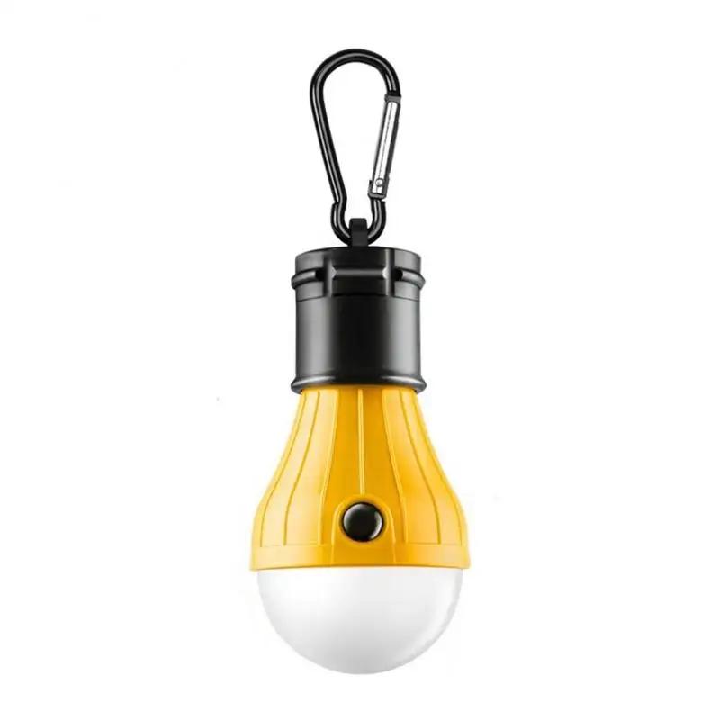 LED Bulb Emergency Lamp 3 Lighting Portable Camping Light Mini Modes Outdoor Night Work Lights Tent Hanging Lamp with Hooks