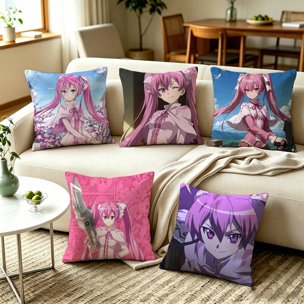T-Tragic Sniper Manga Mine Akame ga Kill Square Double-Sided printed Pillow Case Bedroom Bedside Pillow Sofa Cushion Cover