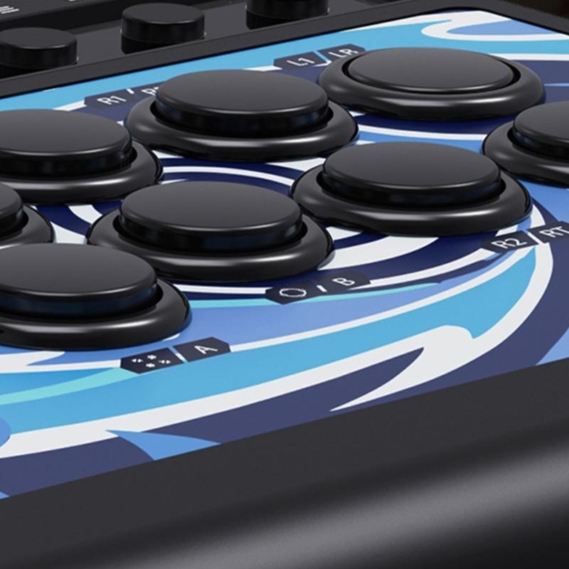 Stilvoller Gaming-Joystick mit 3,5-mm-Soundanschluss Blaue mechanische Tastenstecker Play-USB-Kabel für die Verwendung mit mehreren Geräten