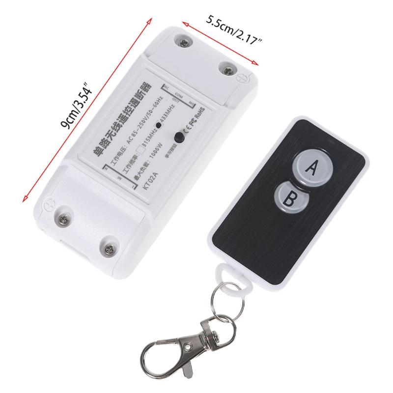 Good Stability High-efficiency Remote Control Switch AC85V-250V Work Voltage Wireless 2 Channels Remote Control Switch