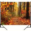 2D-Ebene 1 Herbstlandschaft - gefallene Blätter - Hintergrund - gefallene Blätter - Bergstraße