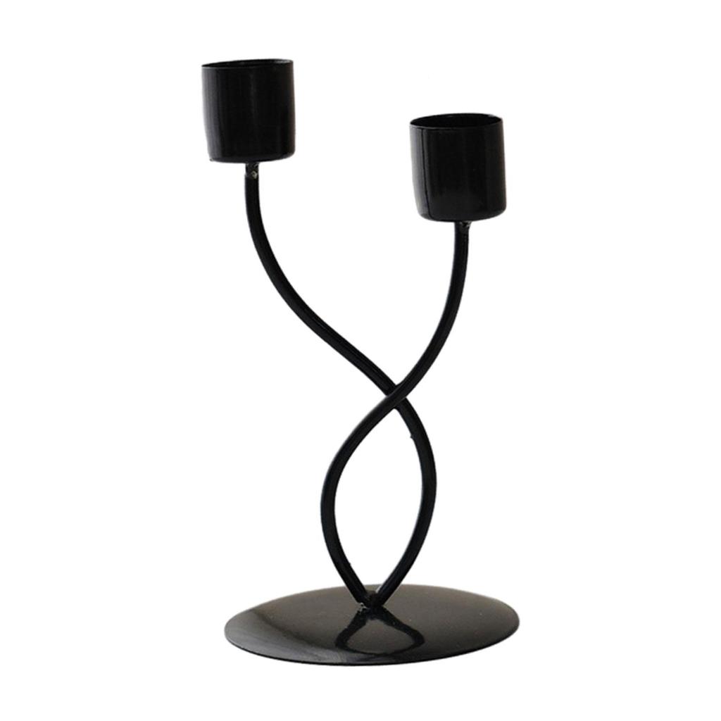 Metal Candle Holder Elegant Vintage Candlestick Holder Table Centerpiece for Mantel Living Room Anniversary Festival Banquet