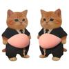 1/2Pcs Cute 3D Squeezable Soft Belly Dog Cat Stickers DIY Relieve Stress Mobile Phone Laptop Decoration Decal Home Decor