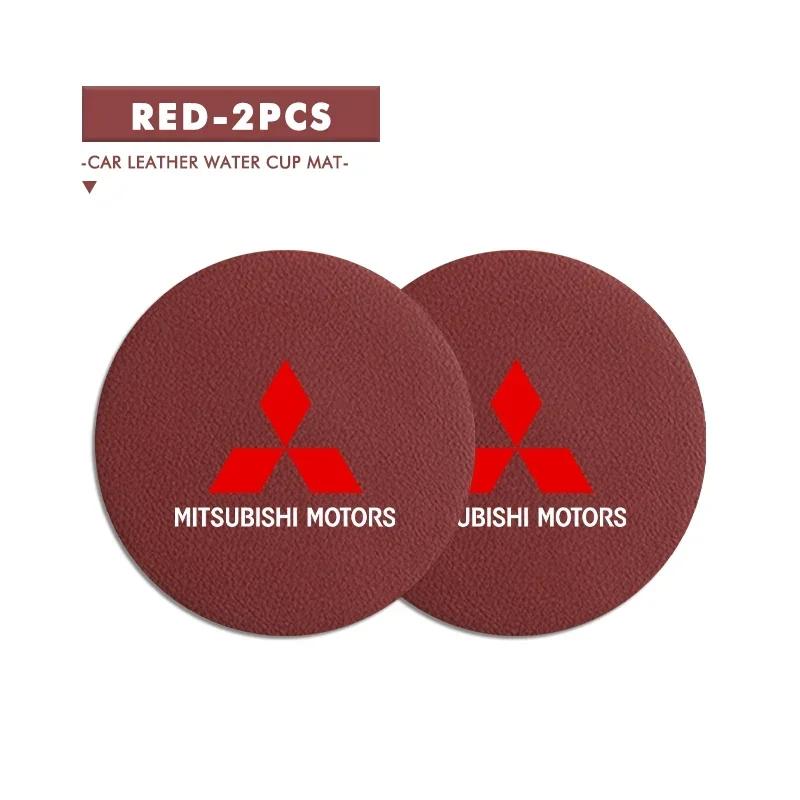 

2Pcs Car Cup Holder Anti Slip Insert Coasters Pads Decoration For Mitsubishi Lancer ASX Pajero Mirage Attrage Xpander Outlander