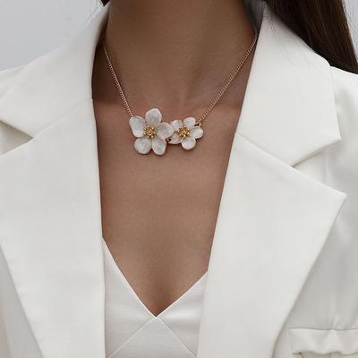 Flower Necklace, Collarbone Chain Christmas Gift, Gift For Her, Daily Necklace