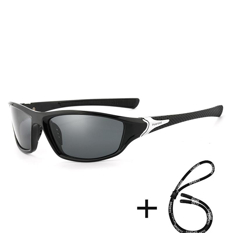 With Glasses Chain Polarized Sports Sunglasses Men Women Fishing Hiking Cycling Climbing Skiing Vintage Sport Sun Glasses UV400