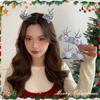 Merry Christmas Decor Christmas Elk Hairpin Sequin Bowknot Children Deer Antler Hair Clip Korean Hair Accessories Star