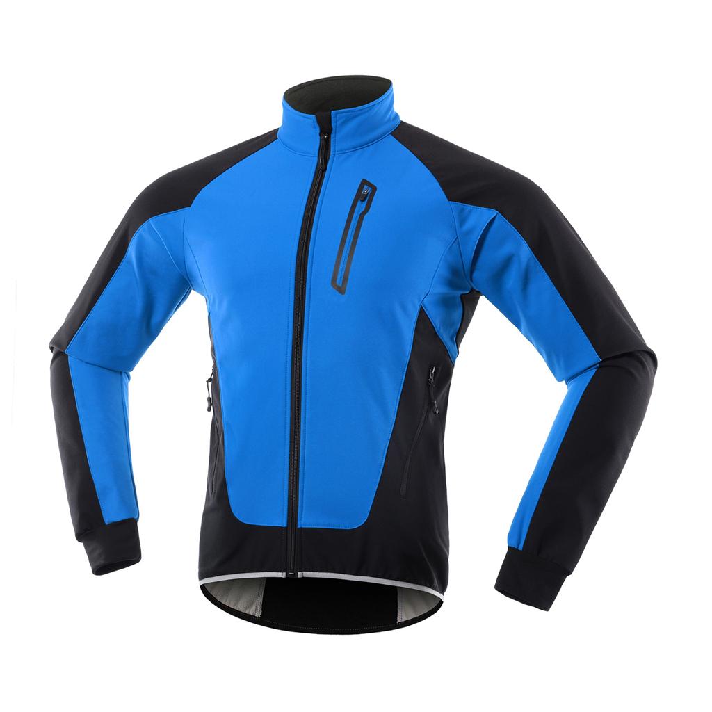 Men Cycle Jacket Waterproof Windproof Thermal Fleece Bike Jersey MTB Bicycle Riding Running Autumn Winter Jacket Coat