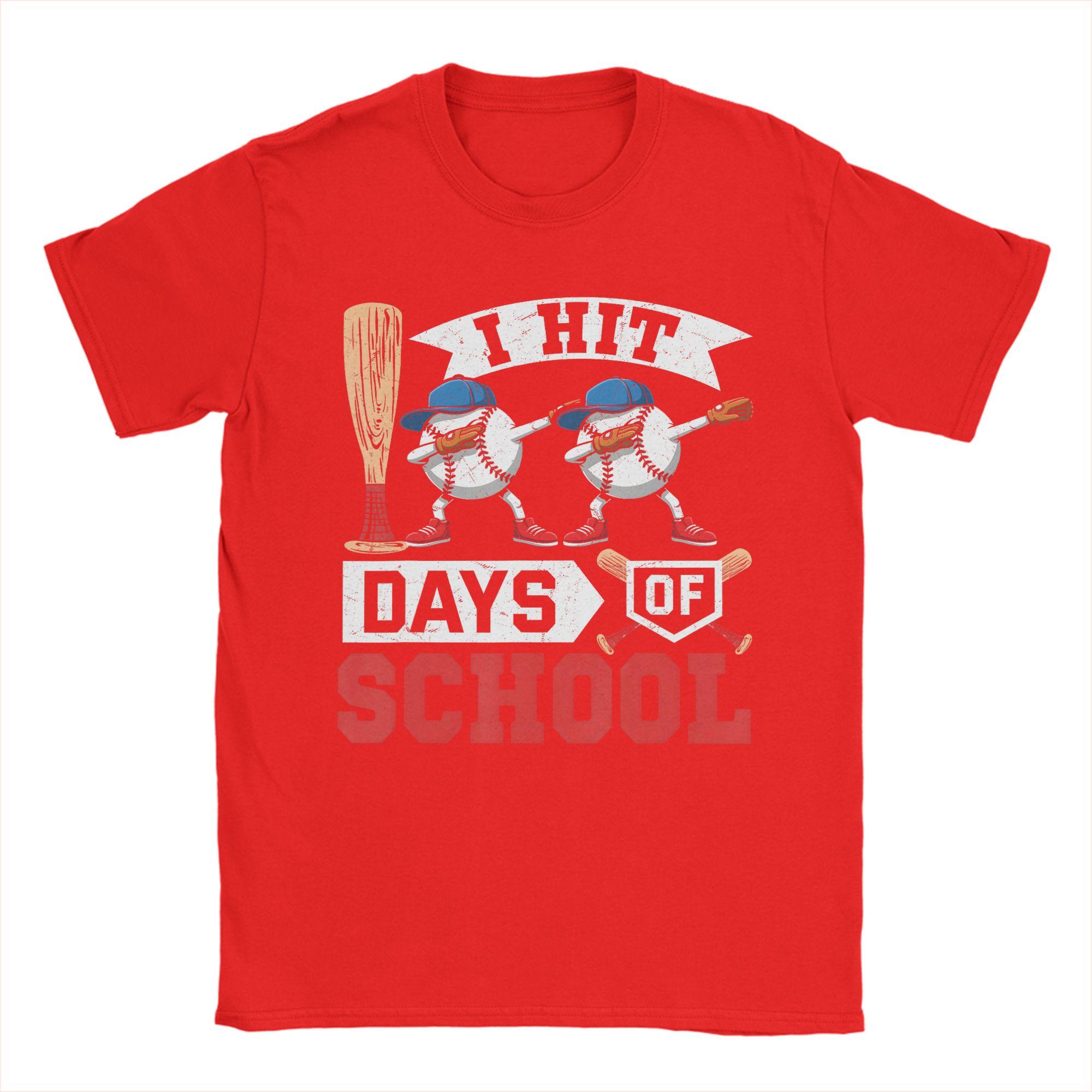 

Streetwear TShirt Summer 100 Days of School Boys 100th Day Baseball Toddler Fashion TShirts Retro Cheap Print Short Sleeve Top S