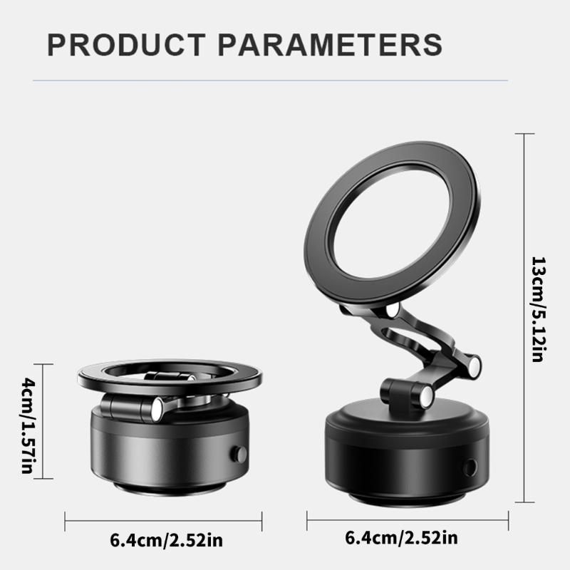 Electric Vacuum Magnetic Suction Phone Bracket with Strong Suction Cup for Navigation Driver Passenger Easy Installation