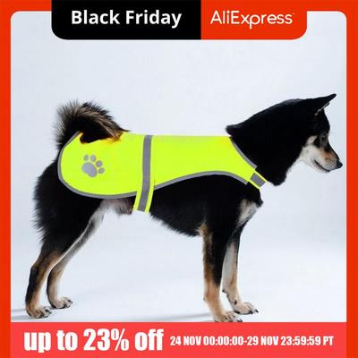 Reflective Dog Safety Vest Breathable Adjustable Puppy Visibility Jacket Comfortable Protective Pet Fluorescent Clothes Outdoor