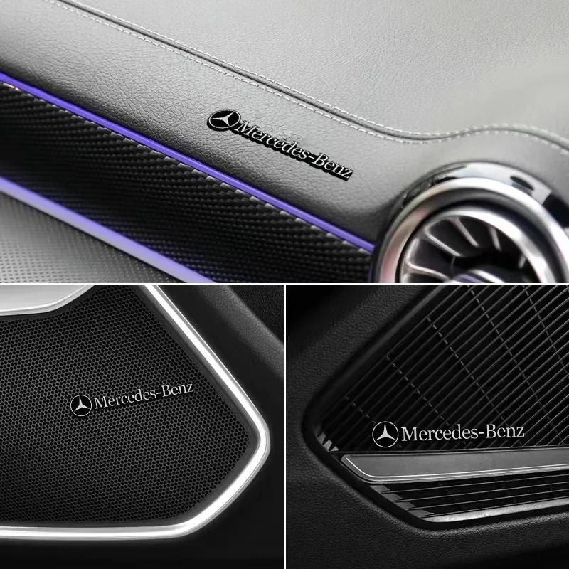 2025 Caldo 10pz 3D Alluminio Distintivo Emblema Adesivo auto audio decorare Per Mercedes Benz AMG W204 W205 W206 W211 W212 W213 W203 W210