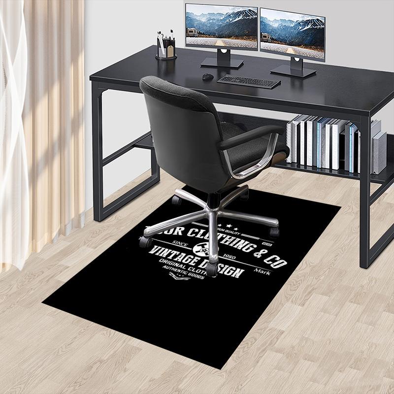 1pc Vintage Clothing Home Office, Durable Polyester Floor Mat with Easy, Office Decor, Urban Style, Nonslip Backing