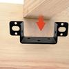 4 peças de Suporte de Ângulo em Forma de U de Serviço Pesado, Conector de Metal Espessado para Suporte de Prateleira de Madeira, Adaptador de Estrutura de Cama 6,5 cm de Largura