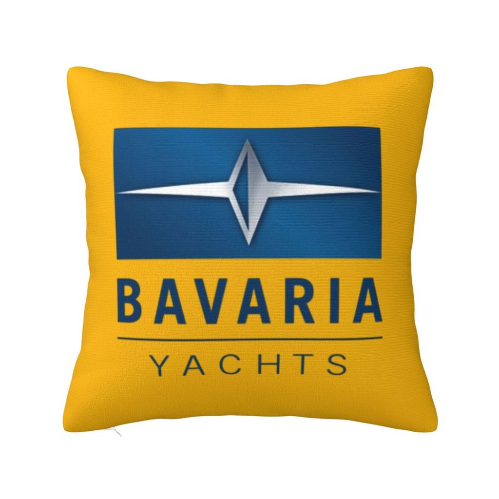 Bavaria Yachts Blue Silver Logo Square Pillowcase Cushion Cover Pillow Case Throw Pillow Cover for Home Sofa Living Room
