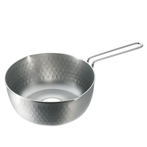 Captain Stag (CAPTAIN STAG) Outdoor Kitchen Utensils Camping Yukihira Pot, 18cm, Compatible with All Heat Sources, Stainless Steel, Made In Japan, Tsu