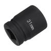 uxcell Deep 6 Point Impact Socket Drive 31mm Metric 40Cr Alloy Steel Spindle Axle Nut Impact Socket 3/4"