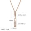 Trend Long Pendant Necklaces For Women  Rose Gold Color With Natural Zircon Accessories Daily Fine Vintage Jewelry