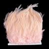 10 Meter Fluffy Rooster Feather Ribbion Fringe 8-13CM Tassless Crafts Dress Decoration Natural Colored Chicken Plumes Accessories