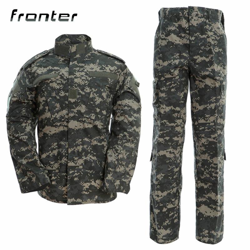 Long-sleeved camouflage suit, outdoor breathable and scratch-proof tactical training suit for military fans