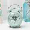 3-inch Metal Drum-shaped Macaron Color Cute Cartoon Little Dinosaur Ringing Alarm Clock Student Children Desktop Decoration