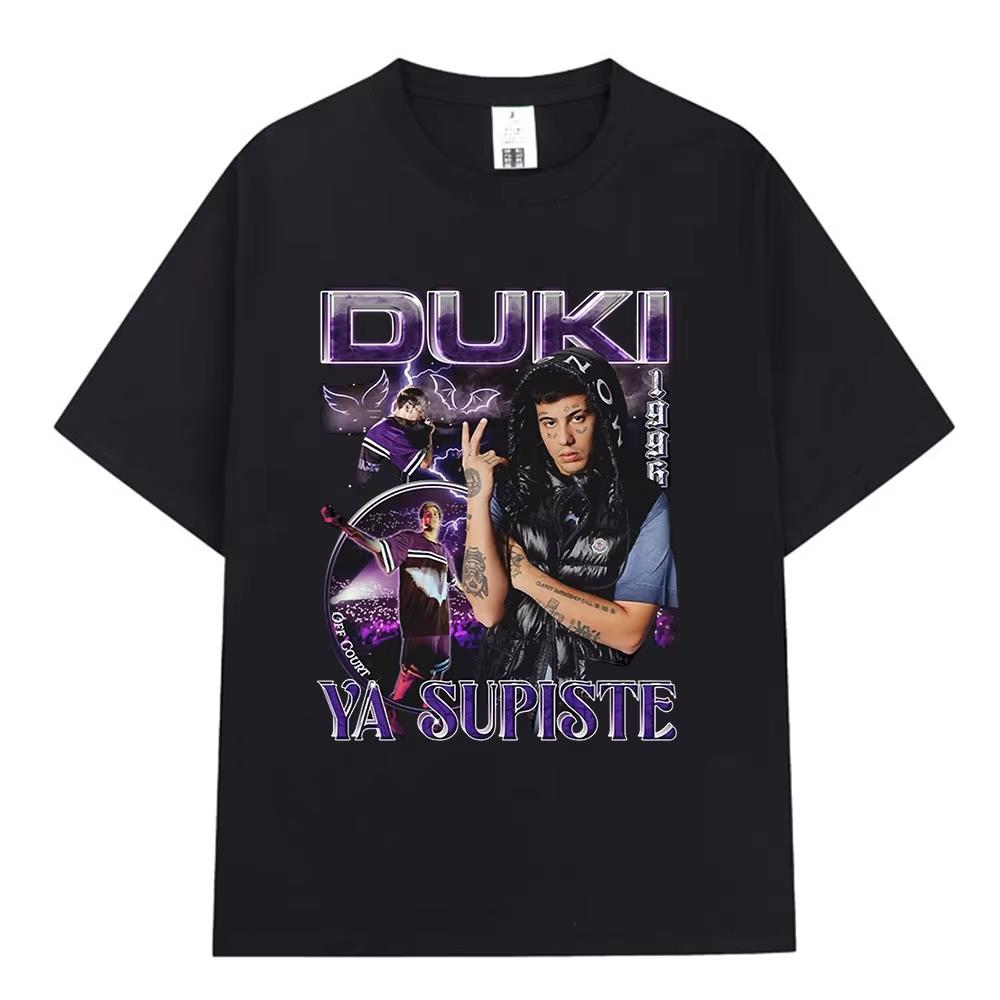 Rapper Duki ADA Tour Merch T-shirt Men's Women Clothing Cotton Cozy Oversized T-shirts Hip Hop Short Daily Wear Cool Top