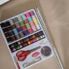 Compact Sewing Kit: Needles, Thread, Scissors, Bobbins & Spools In a Household Box