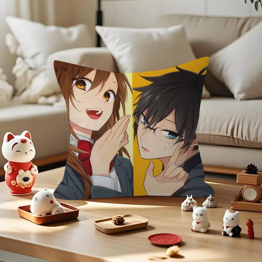 Hot japanese anime h-Horimiya  Pillow Cushion Cover Pillowcase Living Room Sofa Home Decor Customized