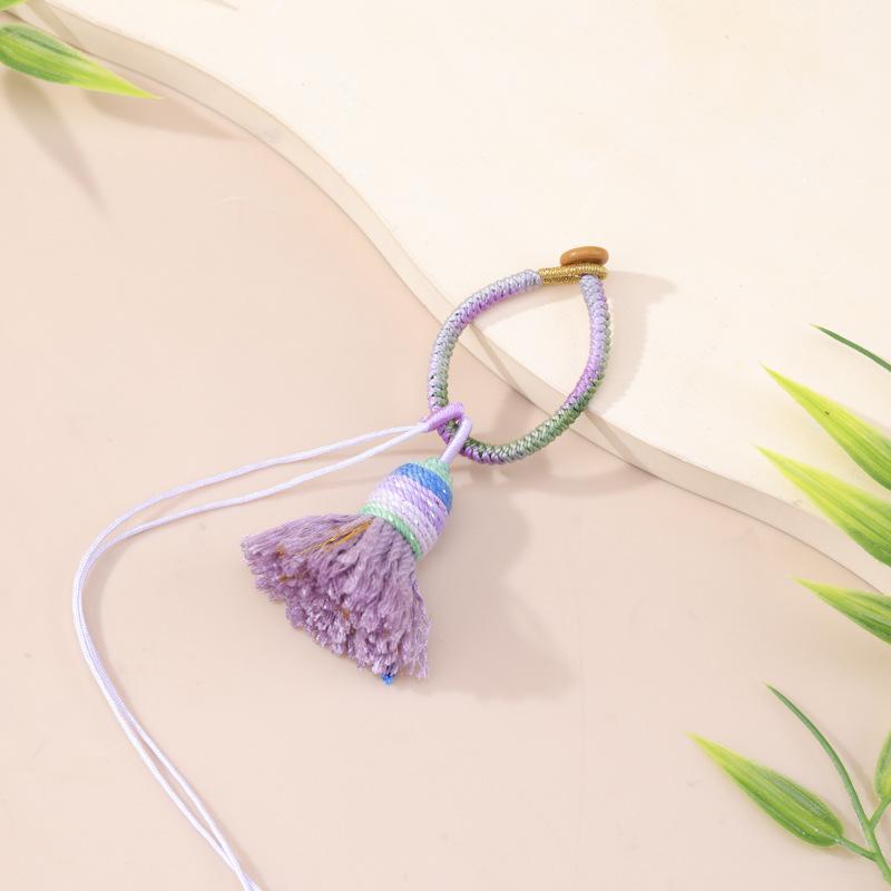 2Pcs Gradient Colorful Tassels DIY Pendant Crafts Clothing Decorative Curtain Bag Sewing Accessories Keychain Hanging Ornament