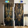 2pcs Dragon Tiger Battle Printed Curtain for Home Decor - Rod Pocket Window Treatment for Bedroom, Office, Kitchen, Living Room