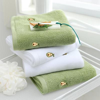 Avocado Embroidered 100% Cotton Face Towel - Soft & Absorbent, Customizable Logo