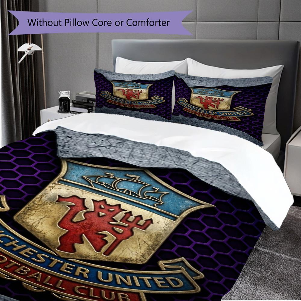 Glory Devils Emblem Bedding (1 * duvet cover + 2 * pillowcase, without core) 2D Flat Christmas birthday gift Duvet cover and pillowcase Bedding set