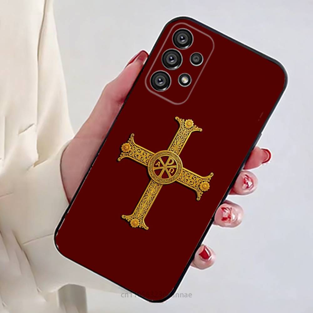 Orthodox Cross Icon Church ART Phone Case For Samsung Galaxy A54,34,24,73,53,52,52S,04S,04E,A72 Cover