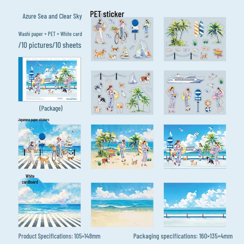 Beautiful Day Scenery Sticker Book: Holiday Journal Series