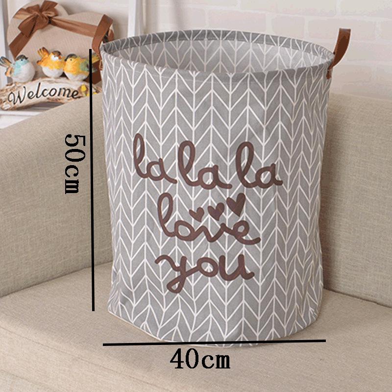 Extra Large Cotton Linen Folding Laundry Basket and Toy Hamper
