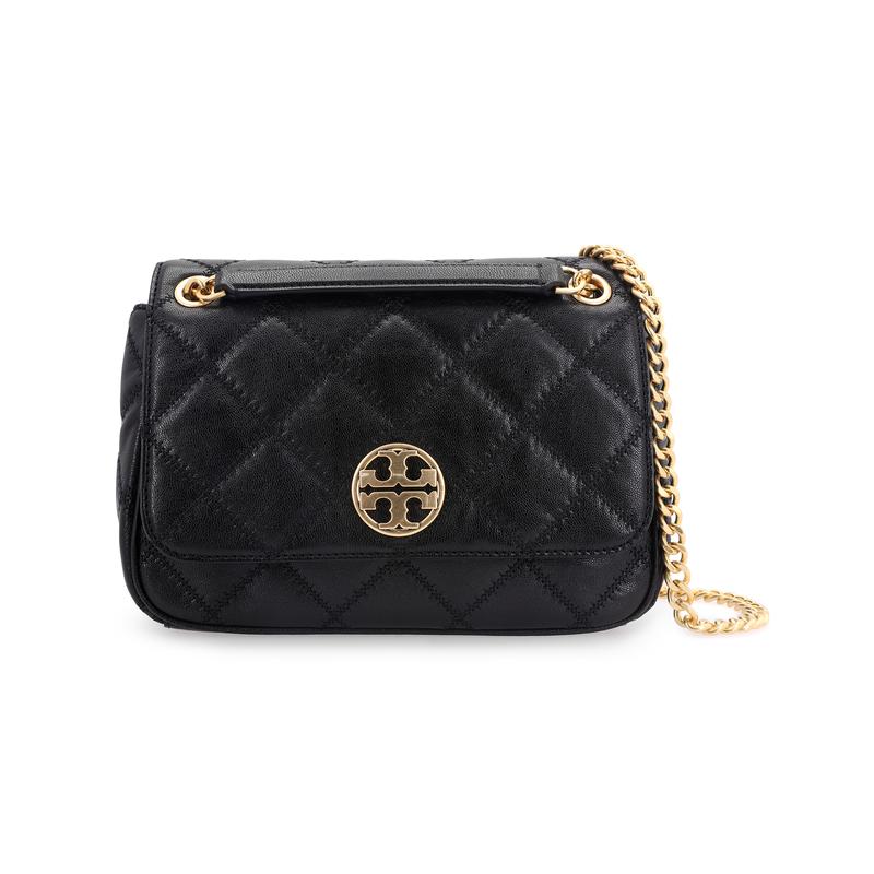 TORY BURCH Tangli Baiqi TB-Willa commuter rhombus chain sheepskin messenger bag square tote bag crossbody bag shoulder bag medium size 82368-001