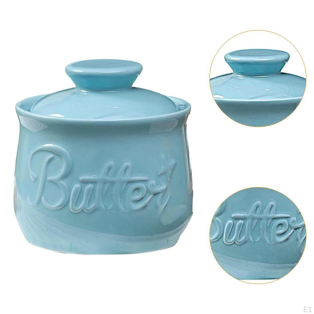 Butter Crock Keeper Easy to Clean for Counter Large Capacity Container Porcelain Hotels