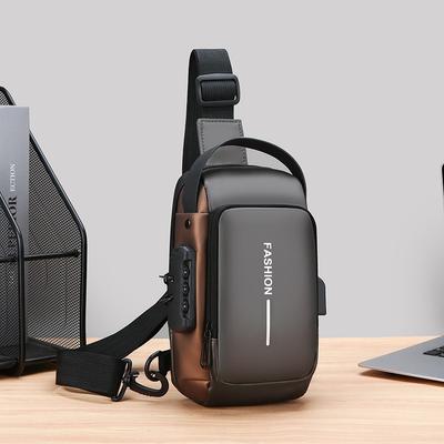 Bolsa de Peito da Moda para Homens, Bolsa Transversal Portátil de Grande Capacidade para o Dia a Dia, Bolsa de Mão/Ombro Tendência e Descolada