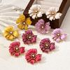 New Self-developed Enamel Flower Earrings, Simple and Exquisite Temperament, Small Stud Earrings, Xianfanqing